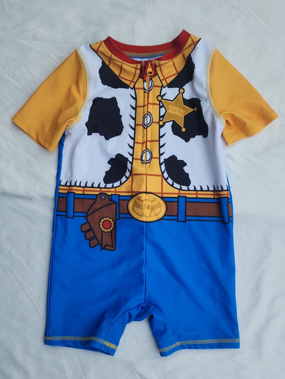 Disney Woody Size 5t One Piece Swim Suit Rash Guard